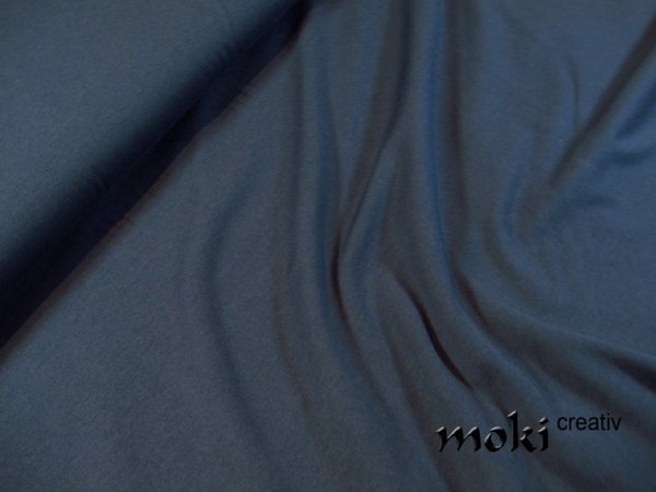 Jersey dunkelblau uni einfarbig Baumwolle Stretch 0,5m