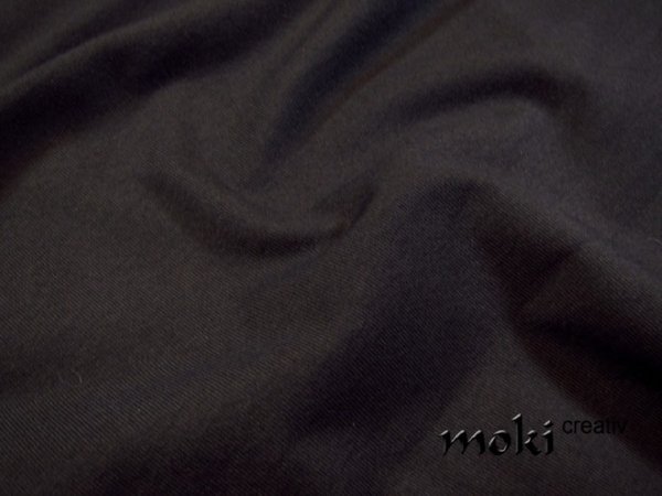 Jersey schwarz uni einfarbig Baumwolle Stretch 0,5m