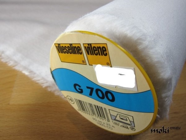 Vlieseline G700 weiß bügelbare Gewebeeinlage Baumwolle 0,5m
