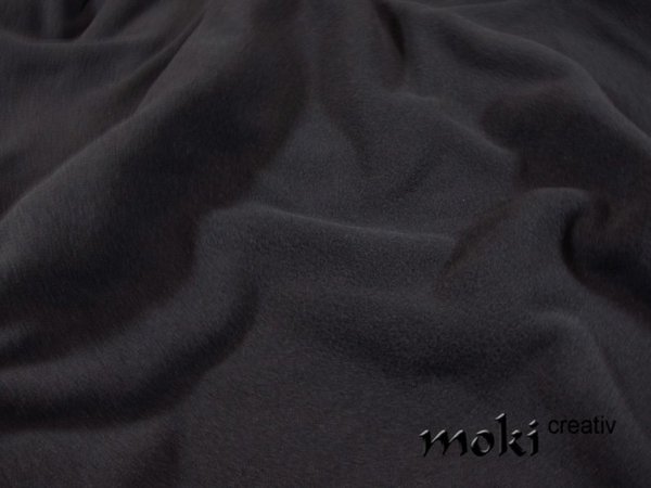 Fleece schwarz Antipilling Thermofleece Stoff uni 0,5m