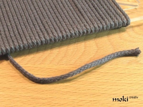 Kordel in grau gedreht oder geflochten in 3 verschiedenen Stärken