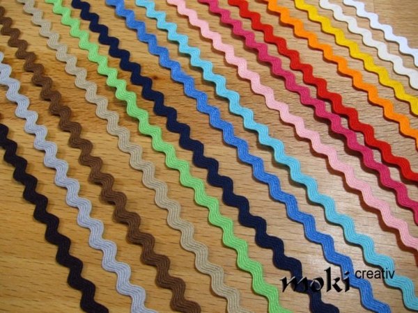Zackenlitze 4mm bunt Polyester - 15 Farben