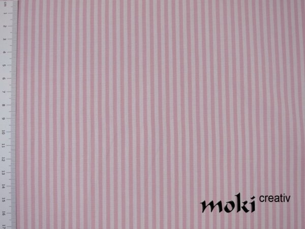 Streifenstoff rosa weiß gestreift 3mm Streifen