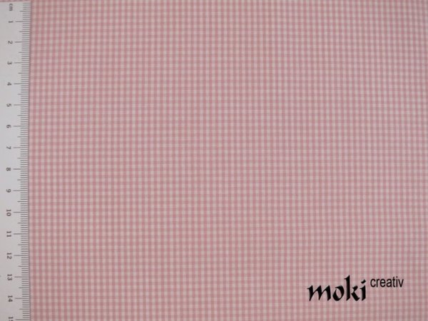 Karostoff rosa weiß kariert 1mm Karos 0,5m