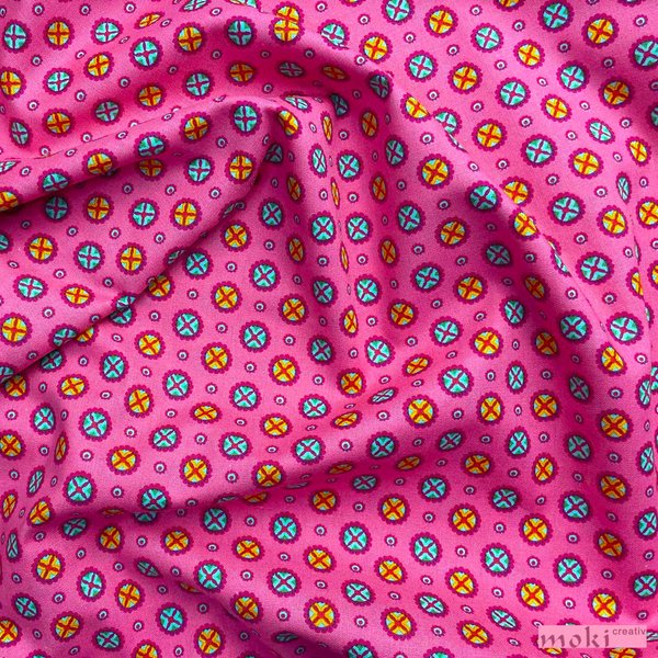 pink gemusterter Baumwollstoff Design Jette 0,5m SWAFING